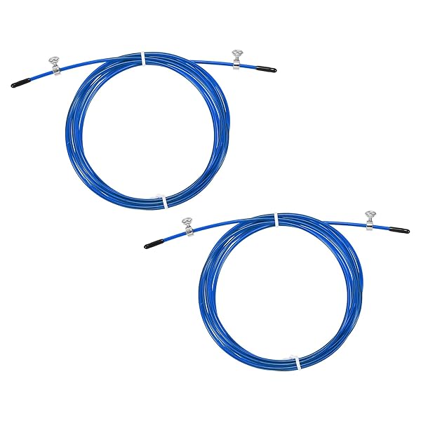 【送料無料】3 m縄跳びケーブル 交換ケーブル 2個入り 2.5mm プロ縄跳び ワイヤー交換 高速縄跳び ブルー