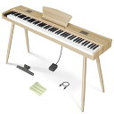 【送料無料】【新木製モデル 家具調ピアノ】Longeye ロンアイ 電子ピアノ 88鍵盤 MOOD スタンド一体型 上向きスピーカー 10W出力 日本語表記 MIDI対応 二つヘッドホン同時使 レトロ風 10mmストローク 380種類音色 移調 DR