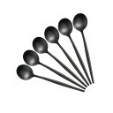 【送料無料】スプーン ティースプーン デミタススプーン 6本 13.5cm 中空柄 軽量 おしゃれ 可愛い 小さめ スプーンセット 18‐8ステンレス 艶消し ...