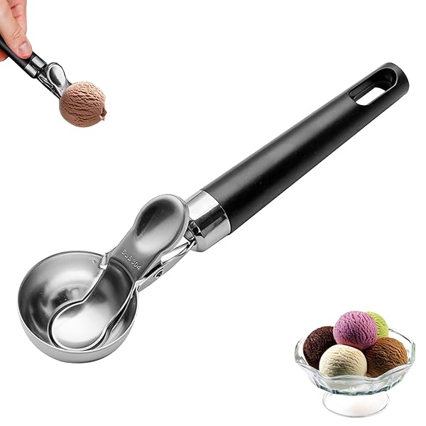 【送料無料】アイスクリームスプーン 多機能アイスクリームスクープ ステンレス製 耐久性 丸型スクープ..