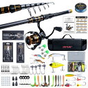 【送料無料】釣りセット 投げ竿 1.8mスピニングリール3000番付属 66枚ルアー 初心者向け 防 ...