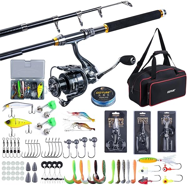 【送料無料】海竿セット 2.4M ??セット スピニングリール付き 初心者向け 防水収納バッグ 日本 ...