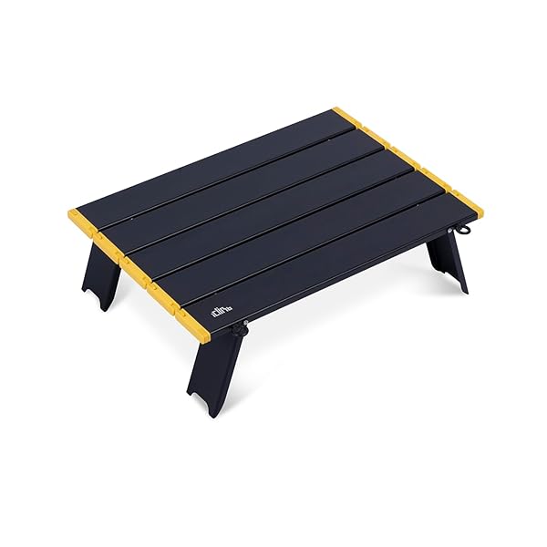 【送料無料】【（アィクライム）】キャンプ小型ローテーブル アルミロールテーブル ★ロール天板最新デザイン 耐久性強化 展開41X29X12.5cm(Sサイズ) 0.66kg超軽量 折りたたみ コンパクト 携帯便利 収納袋付き 耐熱 防水 防錆 耐腐食