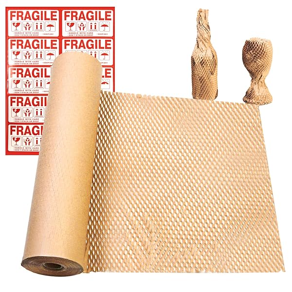 【送料無料】引越し緩衝材 食器 梱包材 ロール状 30cm×60m グラス 引っ越し 梱包資材 包装紙 輸送用ダンボール 緩衝材 回収可能 クラフトロール 包装...
