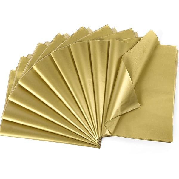 【送料無料】薄葉紙 50x70cm 60枚 シャンパンゴールド 薄紙 ラッピングペーパー 包装紙 梱包 緩衝材