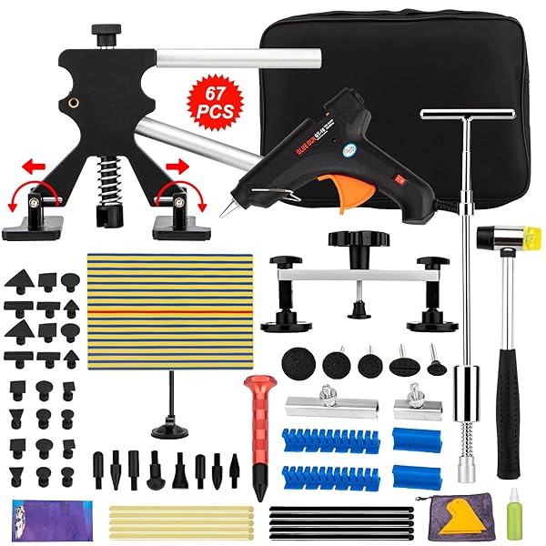 【送料無料】デントリペアツール「ラインボード付き」デントリペアキット 車 凹み 修理 工具 DIY 雹被害 ボディ 凹み修理 塗装が不要 デントリフター スライドハンマー 引っ張り工具 修復工具セット 収納バッグ付き