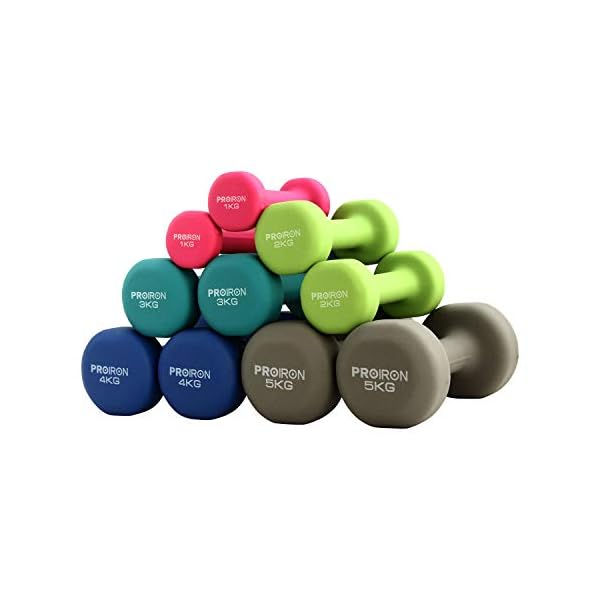 【送料無料】ダンベル 5kg 「2個セット」エクササイズ ネオプレンゴムコーティング [筋力トレーニング 筋トレ シェイプアップ 鉄アレイ 鉄アレー]