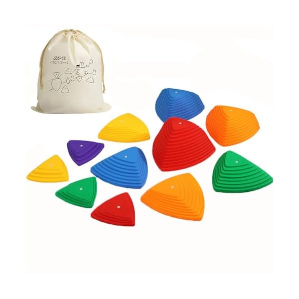 【送料無料】バランスストーン マルチカラー 飛び石 滑り止め付き 幼児 子供 平均台 知育玩具 室内遊具 幼稚園 バランス遊具 屋外 おもちゃ 運動 体幹 トレ...