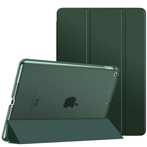 【送料無料】iPad 9 ケース 2021 iPad 10.2 ケース 第9/8/7世代(2021/2020/2019) 半透明 オートスリープ機能 薄型 スタンド 三つ折り 高級PUレザー 裏地マイクロファイバー 傷防止 スマートケース Dark