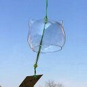 【送料無料】風鈴 ガラス風鈴 おしゃれ 和風デザイン 涼しい音色 ウィンドチャイム wind chime 金魚 クローバー アサガオ ネコ 短冊付き クリスマス プレゼント 贈り物 (ねこ 透明)
