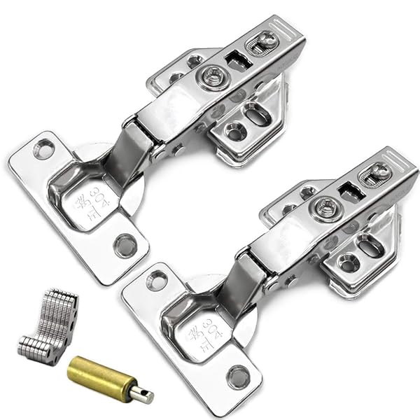 【送料無料】スライド丁番 隠れヒンジ ヒンジ 扉 家具 キャッチ付 スライド蝶番 インセット 35m ...