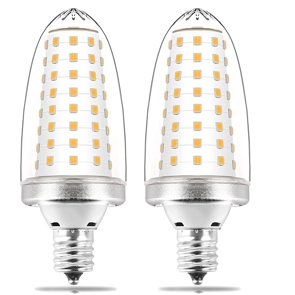 【送料無料】LED電球 E17 全方向 80W形相当 非調光型 口金直径17mm 高演色性 クリアタイプ 密閉器具対応 10W 省エネ シャンデリア風 蝋燭型 レトロ電球 キャンドル電球 led照明 日本PSE認証済 (電球色, 2 pcs)