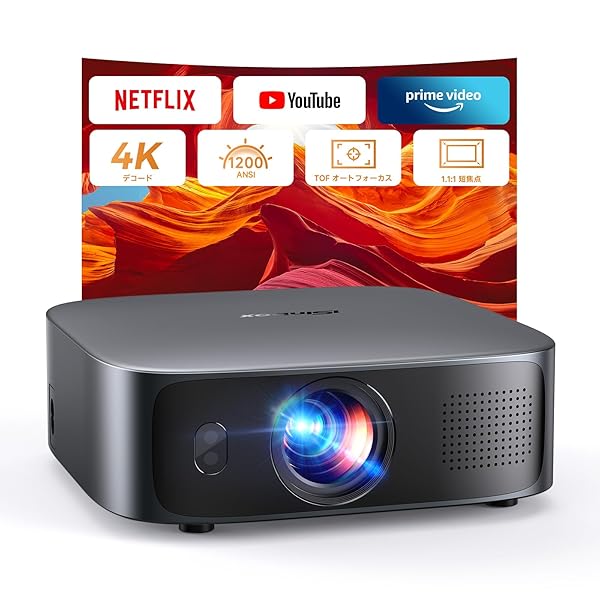 【送料無料】【1.1:1超短焦点・Netflix公式ライセンス】 プロジェクター 家庭用 小型 12 ...