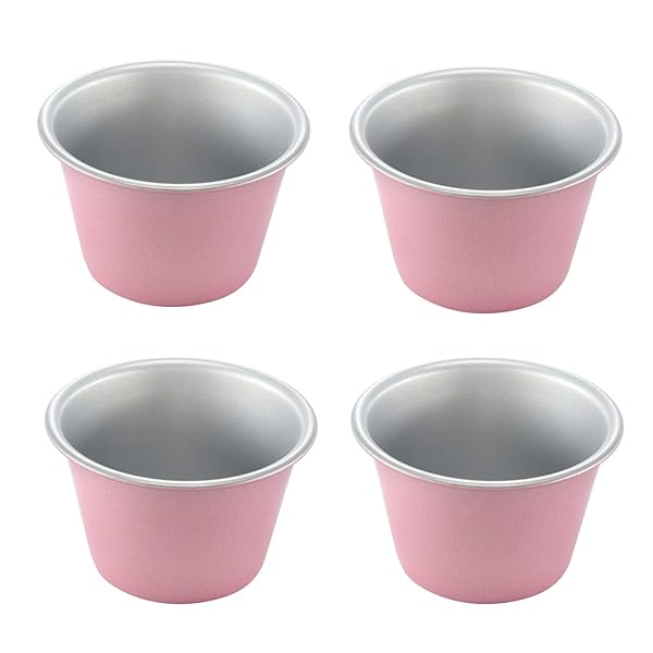 【送料無料】プリンケーキ型 タルトMini 4個セット 粘りにくいケーキ型 9.1*5.8cm