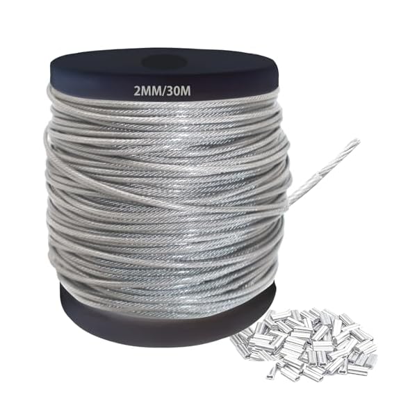 【送料無料】ワイヤーロープ ステンレスワイヤー 線径 2mm 30m ワイヤー ステンレス耐衝撃性、 ...