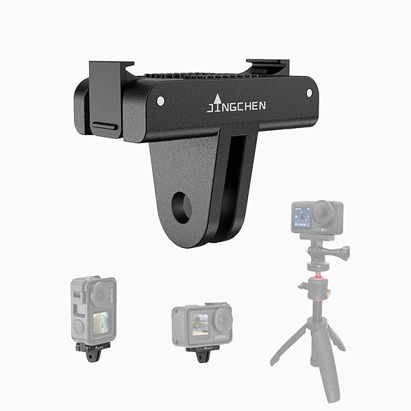 【送料無料】DJI Osmo Action 5 Pro用クイックリリース式アダプターマウント、三脚/自撮り棒用磁気アダ..