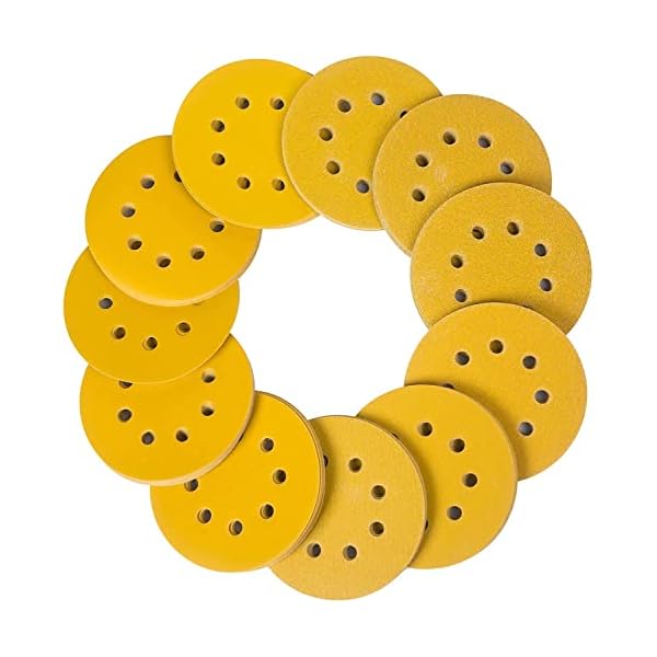 【送料無料】STEBREAM サンドペーパー サンディングディスク 125mm 8穴 丸型 100枚 #80番 サンドペーパー セット 耐水サンドペーパー 電動...