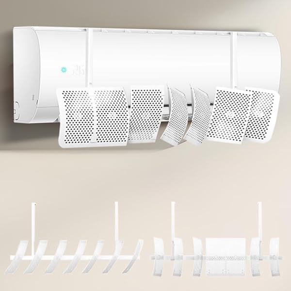 【送料無料】【新設計】エアコン風よけ 壁掛け式 エアコン風除け 直撃風防止 独立した風向きと角度調整板 360°自由調整 循環送風 穴あけ不要 簡単取り付け エアコ ン風よけカバー 結露対策 エアコ ン風除けカバー エアコ ンかぜよけカバー 節電 省