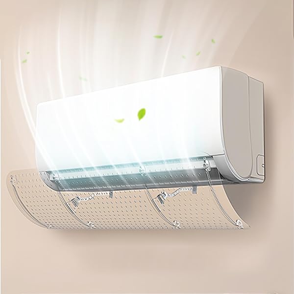 【送料無料】エアコン風よけ エアコン 風除け 壁掛け式 直撃風防止 空気循環 節電 省エネ 冷房暖房通用 結露対策 自由に角度を調整可能 多孔質ろ過 安全と健康 色は透明 簡単なインストール