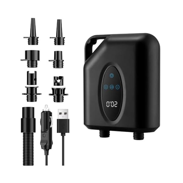 【送料無料】サップ 電動ポンプ sup 電動ポンプ 20PSI 6つのノズル 空気入れ 空気抜き 両対応 自動停止..