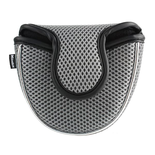 【送料無料】ゴルフパターカバー 半円型 メッシュ パターヘッドカバーMT/TG13 (グレー)