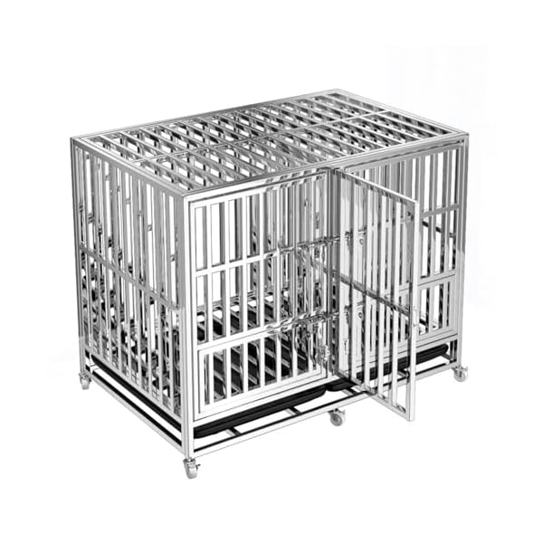 【送料無料】ペット かご キャリーバック 厚 大型 小型 中型犬 クレート おしゃれ 鉄製 ステンレス鋼 隔絶式設計 (A-95)