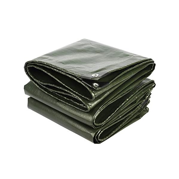 【送料無料】防水シート 厚手 耐水 UVシート 台風・ゲリラ豪雨対策 水害対策 カバー 庭 屋根 保護 (2.8m×3.8m, グリーン)