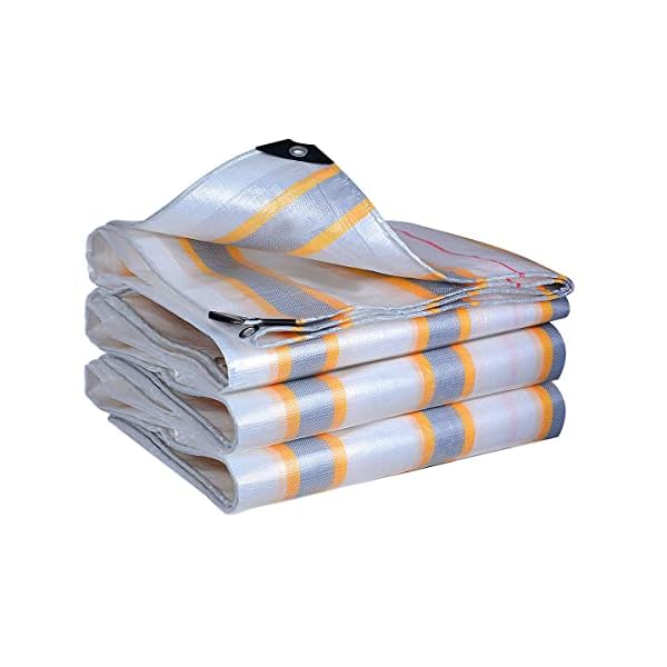 【送料無料】防水シート 1.8M*2.8M 金銀のしま 屋外 屋根 厚手 ビニールシート 両面防水 防雨 防風 多..