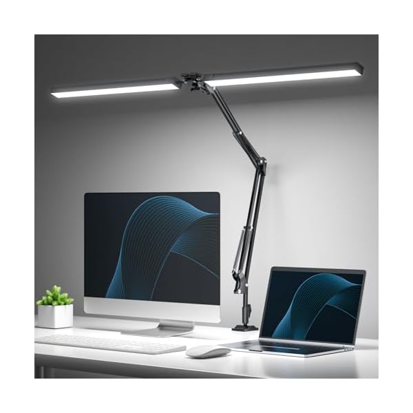 【送料無料】デスクライト LED 24W スタンドライト 幅広 卓上ライト スタンドライト スイングアーム双..