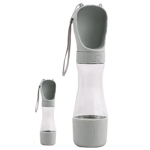 【送料無料】犬 水飲み 給水器 犬猫など 多種ペット ペット用品 犬の散歩 ペット水飲み グレー