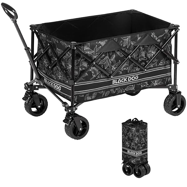 【送料無料】【公式】BLACKDOG キャリーワゴン 容量160L・使用荷重100kg ワンタッチ収束型 自立式 アウ..