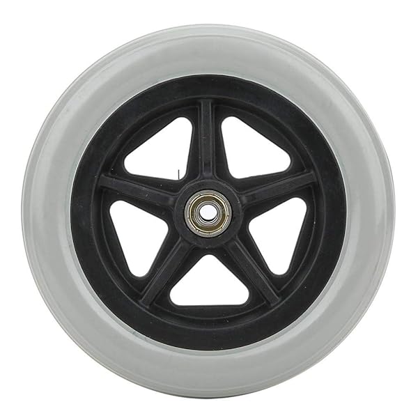 【送料無料】車いす用キャスター 7インチ(176mm) 608ZZベアリング ゴム製