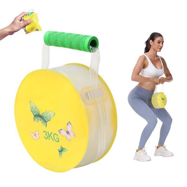 【送料無料】水ダンベル - ソフトダンベル、3kg 水満たしのウェイト:ポータブルなトラベルダンベル、筋力トレーニング用、無臭素材、滑り止め、床に優しい、静音:...