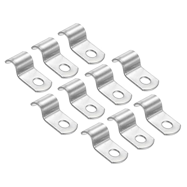 【送料無料】1.5"/8mm 硬質パイプストラップクランプ 10個セット 304ステンレス製 2つ 穴があるU字型チ..