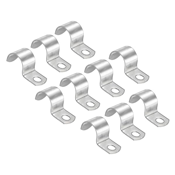 【送料無料】3.7"/20mm 硬質パイプストラップクランプ 10個セット 304ステンレス製 2つ 穴 U字型チュー..