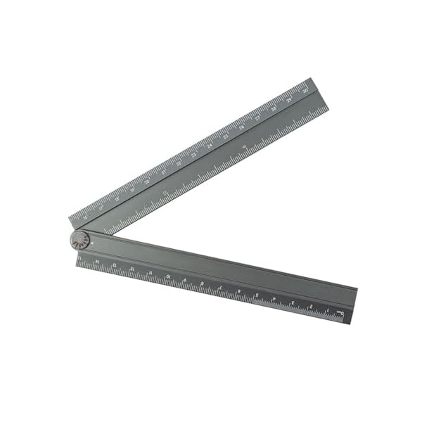 【送料無料】定規 30cm 定規 小学生 アルミスケール 折りたたみ式 正確な カット 裁断定規 カッター用 カラー：グレー