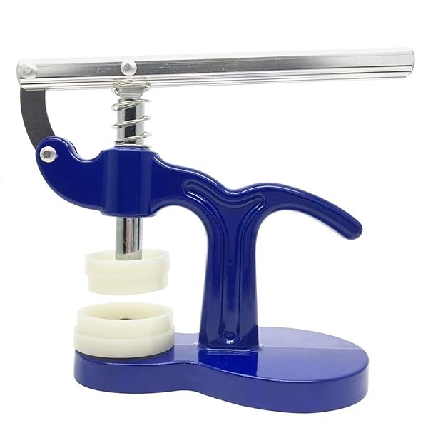 【送料無料】腕時計 裏蓋閉め器具 電池交換 時計工具 12個時計ダイ （ブルー）