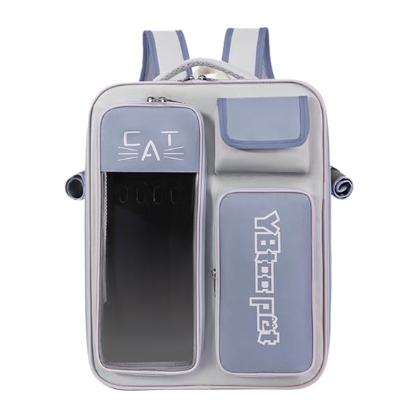 【送料無料】猫用キャリーバッグ 2WAYハンドバッグ/ダブルリュック 通気性の良いオックスフォード生地 12.5kgまで収納可能 幅広ショルダーストラップ 旅行・通院・災害避難用 小型犬・猫用 2025 ベージュ・ブルー