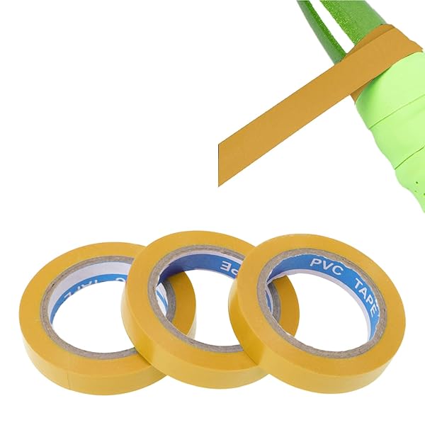 【送料無料】エンドテープ グリップ 仕上げテープ 10m 3個入 粘着シール ラケット用 テニス バドミントン 野球 釣り竿 黄色