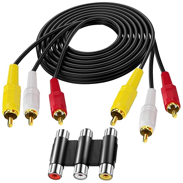 【送料無料】RCA ケーブル 3 RCA ケーブル オーディオ ビデオ コンポーネント AV オス  ...