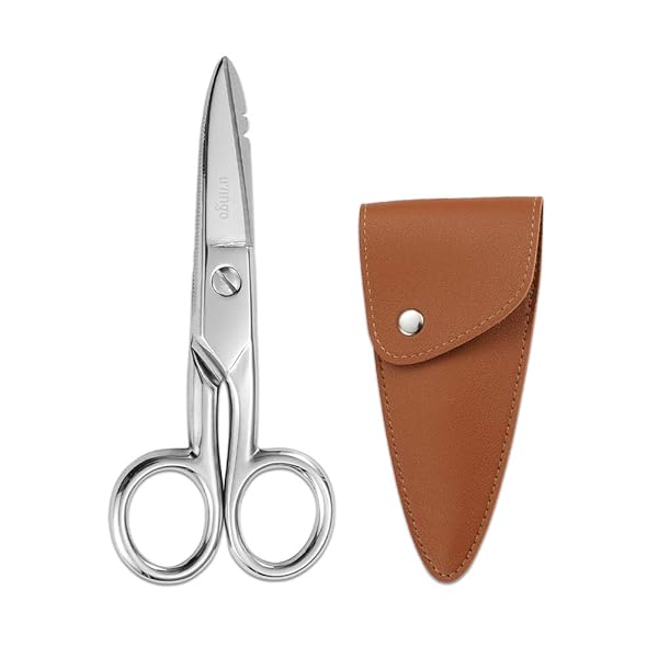 【送料無料】132mm 高耐久性 電気工事用はさみ プロ仕様 鍛造ステンレス鋼 電工ハサミ ノッチ付き 被覆剥き 通信ケーブル・ワイヤーの切断用