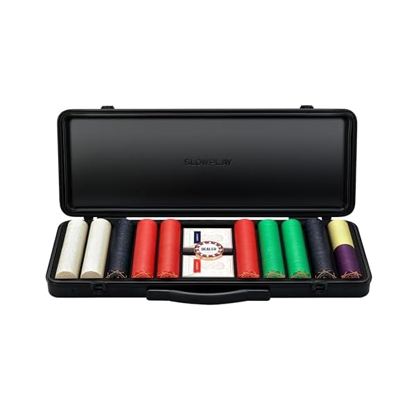 【送料無料】Nashセラミックポーカチップセット テキサスホールデム 500枚[チップバリュー表記あり] 各43mm & 12g と耐久性に ポリカーボネート製ケース