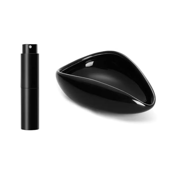 【送料無料】コーヒードージングカップとスプレ セラミック製 コーヒー豆20～30粒収容可能 豆計量カップ プロ 向け スプレーボトル 10ml 霧吹き 豆/茶葉/スパイス（ブラック）