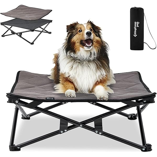 【送料無料】ドッグコット 犬用ベッド ペットベッド アウトドア 折りたたみ 洗える クッション付き 地面から離れ キャンプ 中型犬用 M