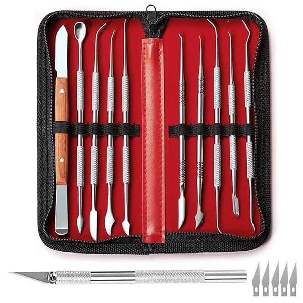 【送料無料】スパチュラ セット 造形 粘土細工 ステンレス製 ヘラ 11本セット 初心者〜上級者 専 ...