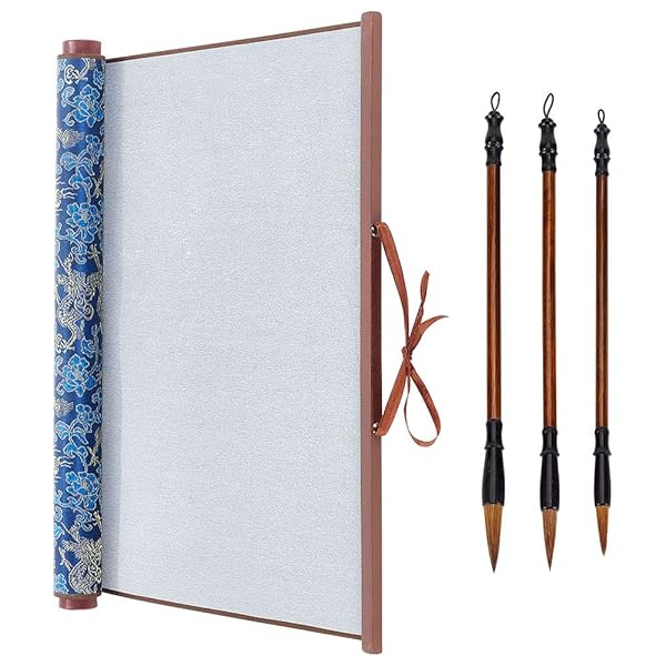 【送料無料】PandaHall 4個入り 墨汁不要 中国書道セット 再利用可能 水で書く 魔法の布 中国の伝統的な書道用筆ペン 初心者向け プロ向け 練習用