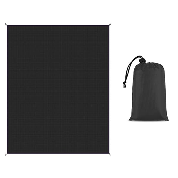 【送料無料】レジャーシート 140x100CM ピクニックマット 折りたたみ 防水 洗える 収納便利 軽量 遠足 キャンプ 持ち運び簡単 四季適用 アウトドア 収納袋付属 (ブラック)