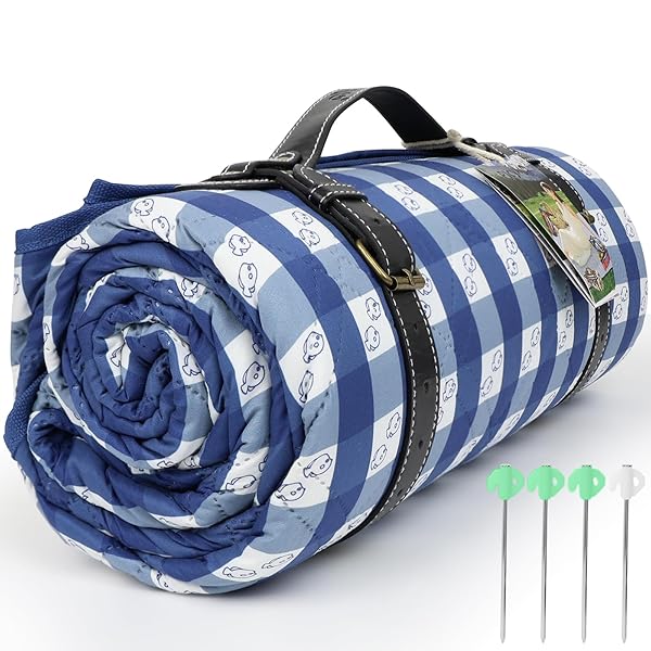 【送料無料】レジャーシート 厚手 ピクニックシート 大判 五層構造 折りたたみ可能 ピクニックマット防水 防風 レジャーマット 洗濯機で洗える 良質革持ち手付き 持ち運びやすい 卷き取り式 軽量 おしゃれ かわいい 遠足 運動会 お花見 花火大会 ピ