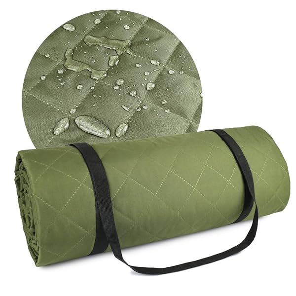 【送料無料】2024 登場 両面撥水加工 レジャーシート 厚手 ピクニックシート大判 4層構造 収納袋付く 軽量 折り畳みやすい コンパクト収納 200X200 モスグリーン