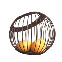 【送料無料】フルーツバスケット 金属製 お菓子入れ 果物かご フルーツボウル フルーツ入れ フルーツカゴ 大容量 おしゃれ (ブラウン)